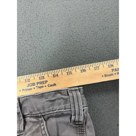 Carhartt Pants Mens 32x32 Gray Relaxed Fit Canvas Workwear Utility Distressed - Picture 9 of 15